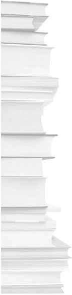 Bücherturm linke Seite (dekorativ)