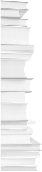 Bücherturm linke Seite (dekorativ)